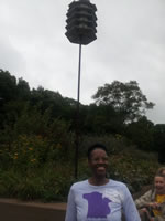 Bird feeder built by Rex Stout
