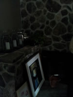 fireplace he built